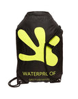 Waterproof Drawstring Backpack - Black / Green
