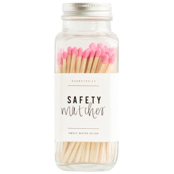 Wooden Colorful Safety Matches - Glass Jar