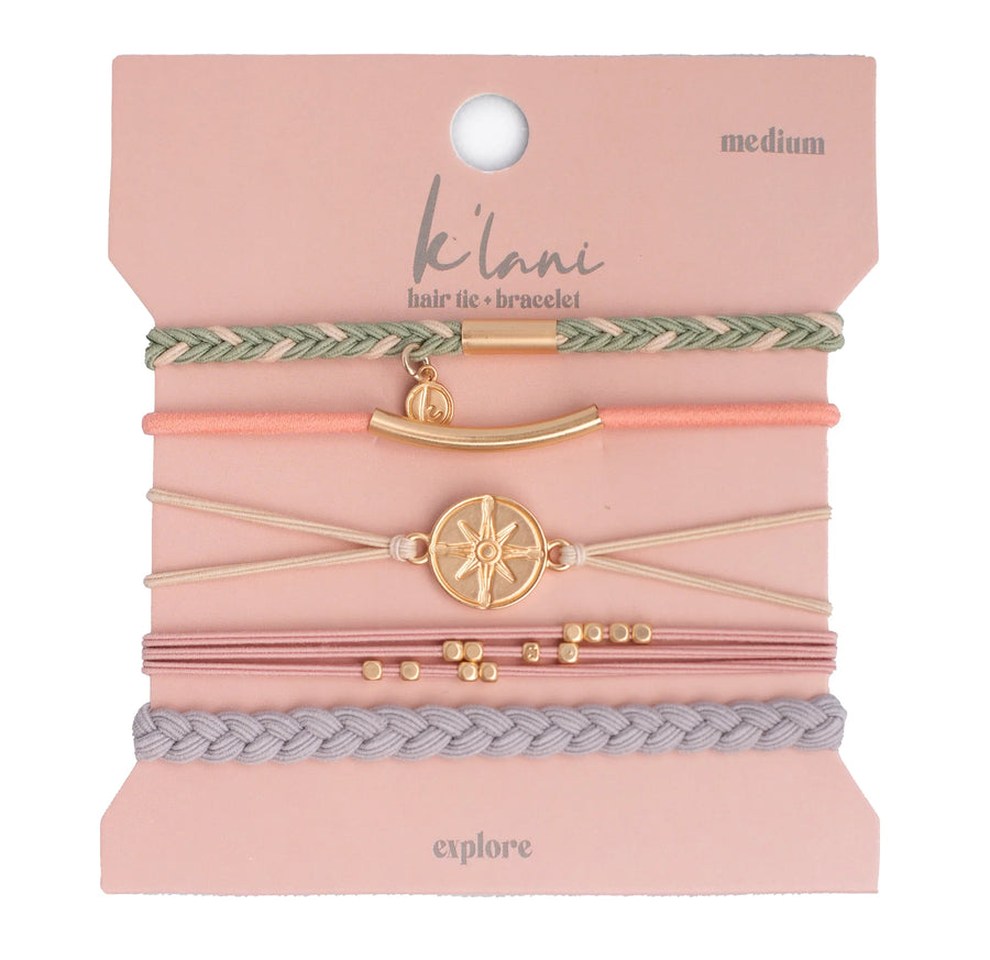 K'Lani Hair Tie Bracelets- Set of 5