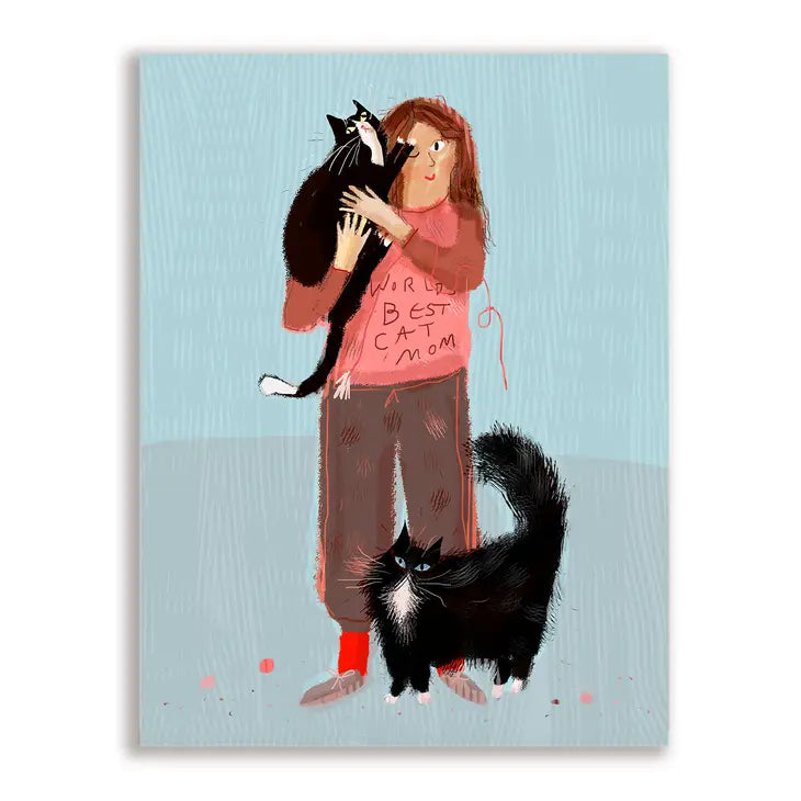 World's Best Cat Mom Greeting Card