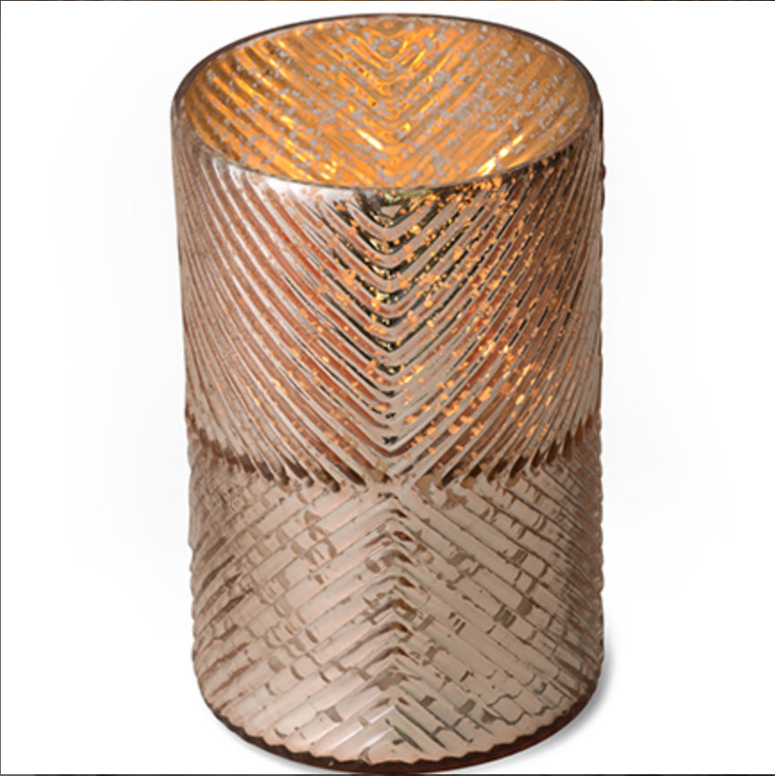 Himalayan Large Ribbed Rose Gold Hurricane Tobacco Bark Scent