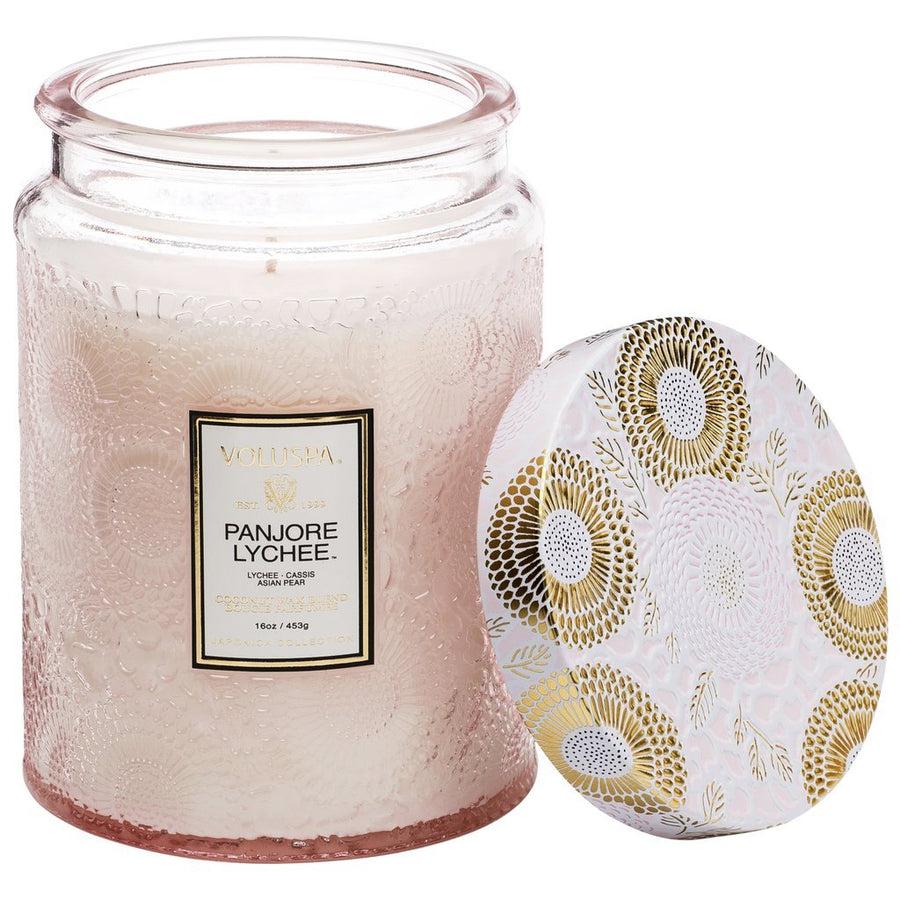 Voluspa Large Glass Jar Candle Panjore Lychee