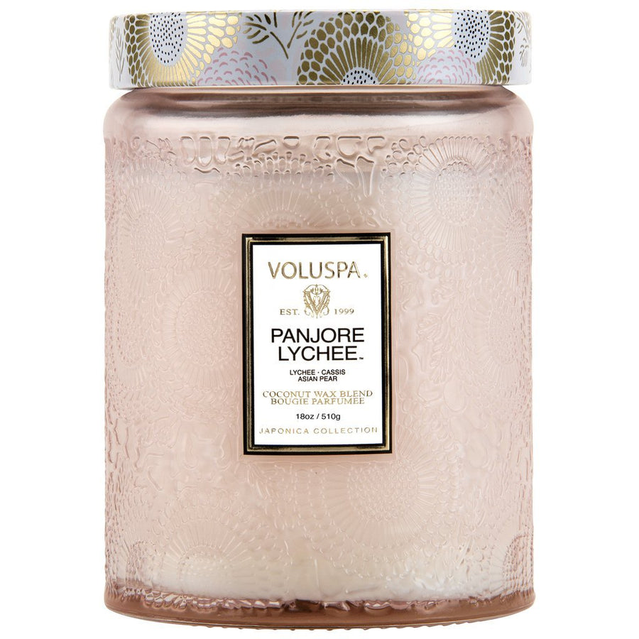 Voluspa Large Glass Jar Candle Panjore Lychee